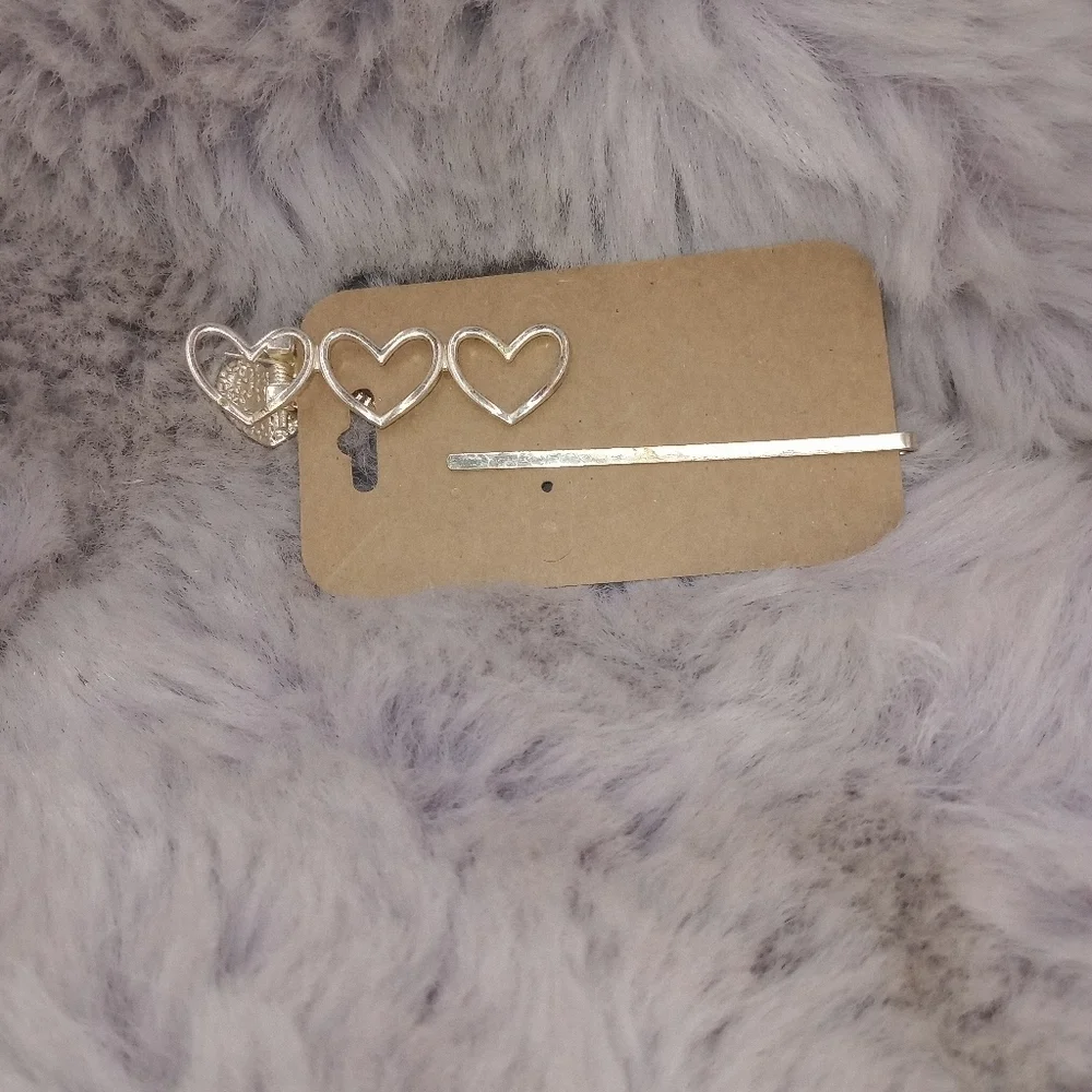 Lovecore Gold Red Crystal Gemstone Heart Rectangle Pack